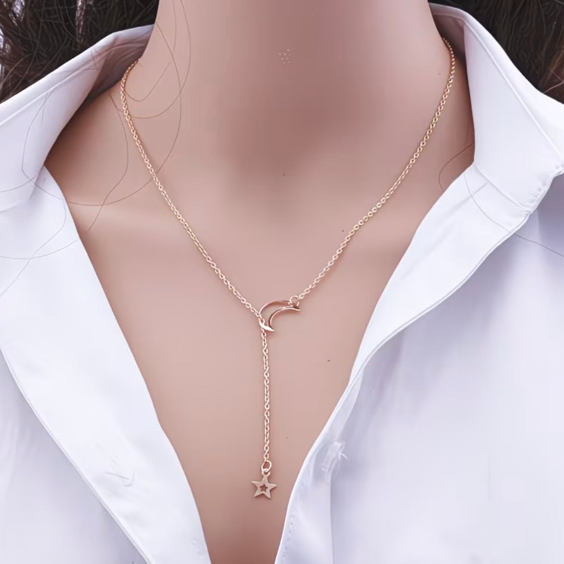 Cadenita de luna y estrella