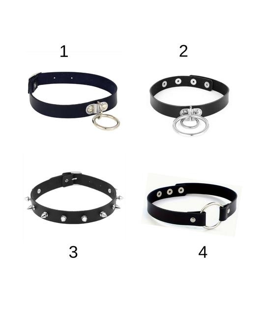 Choker aro colgante doble