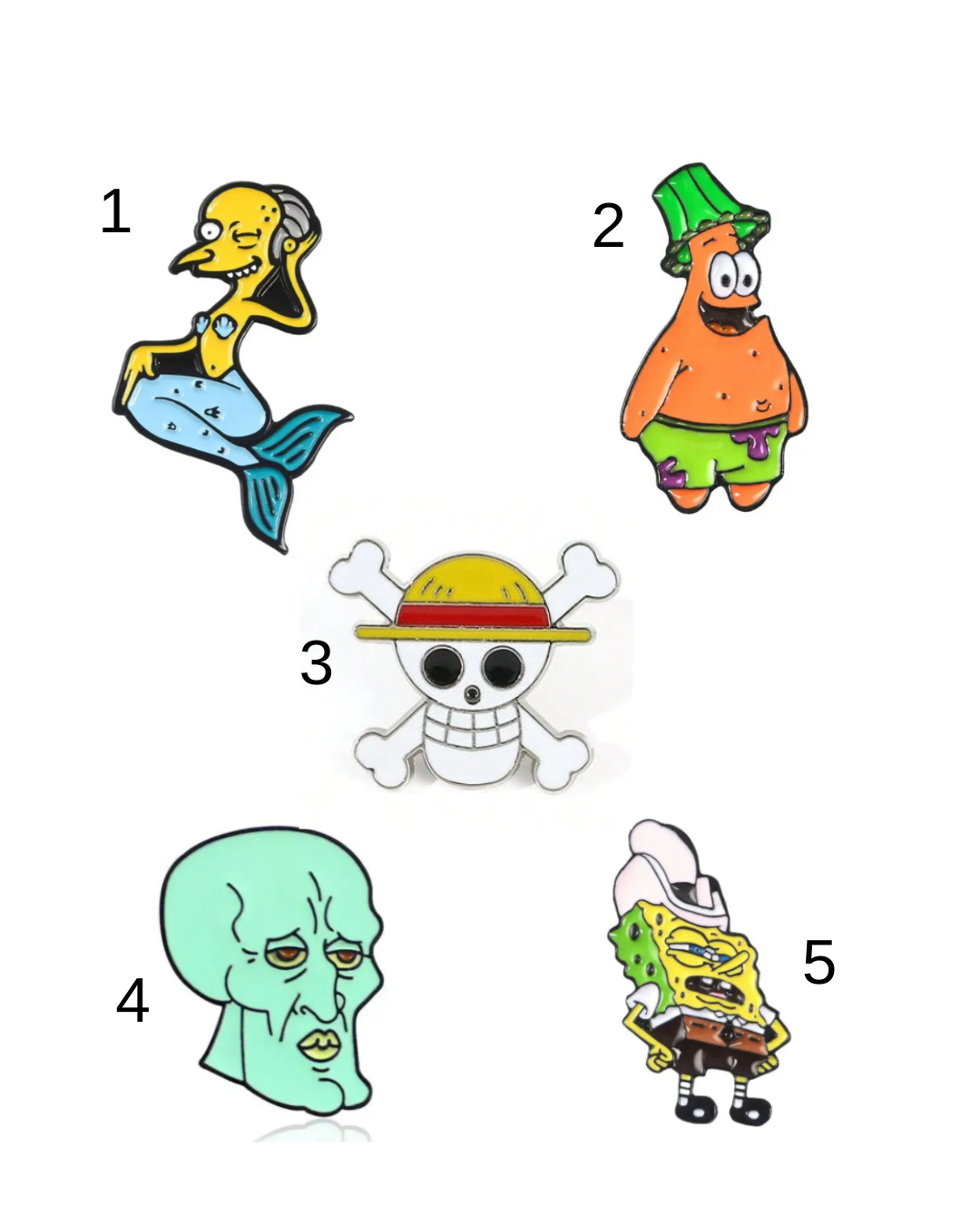 Pines Bob Esponja y ONE PIECE