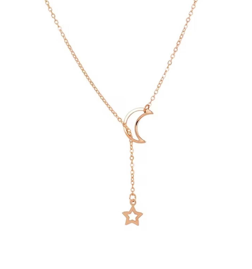 Cadenita de luna y estrella