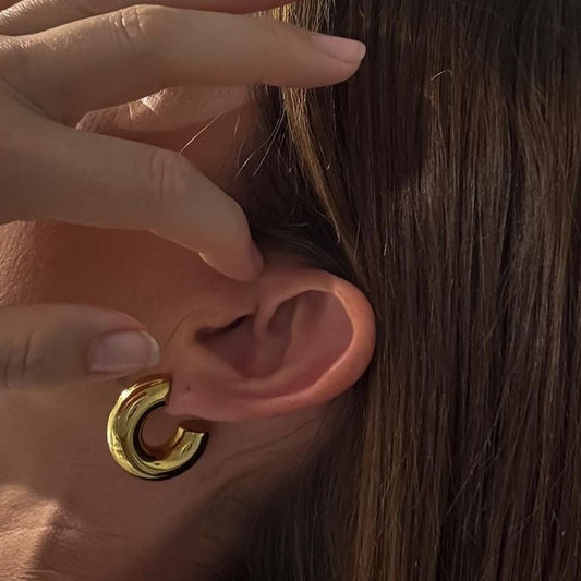 aretes chunky dorados