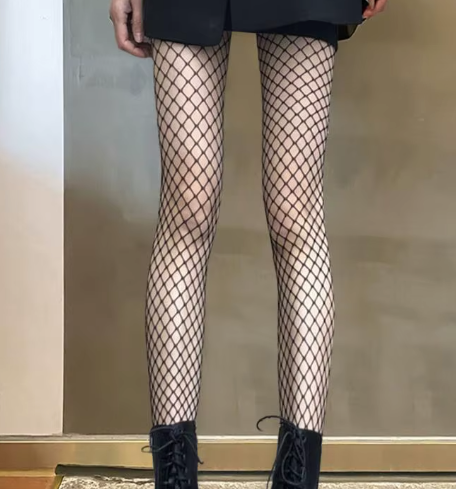 Medias pantalon de malla negras