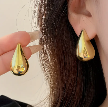Aretes de gota dorados/plateados