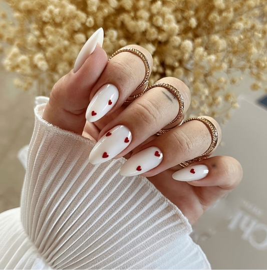 Uñas postizas corazones