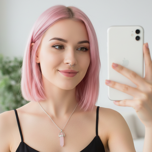 Collar Cuarzo Rosado